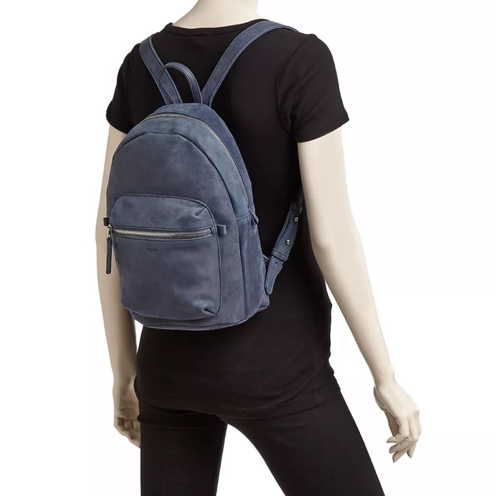 BAGGU NATURAL MILLED LEATHER Stylish Backpack